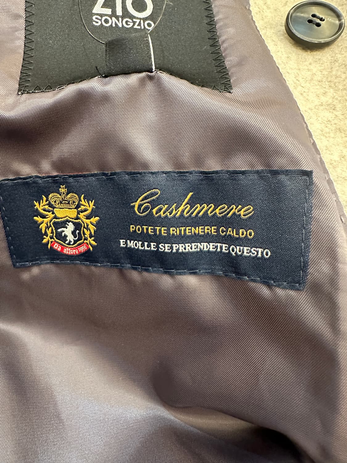 95)지오송지오 오트밀 더블 캐시미어 코트 상품이미지4