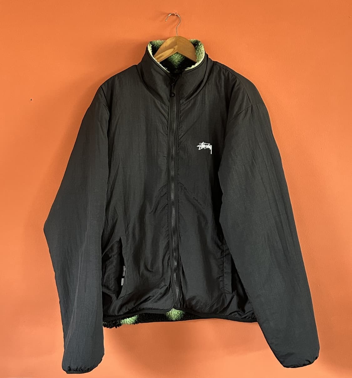 스투시 쉐르파 리버시블 자켓 다이아몬드 그린 상품이미지4