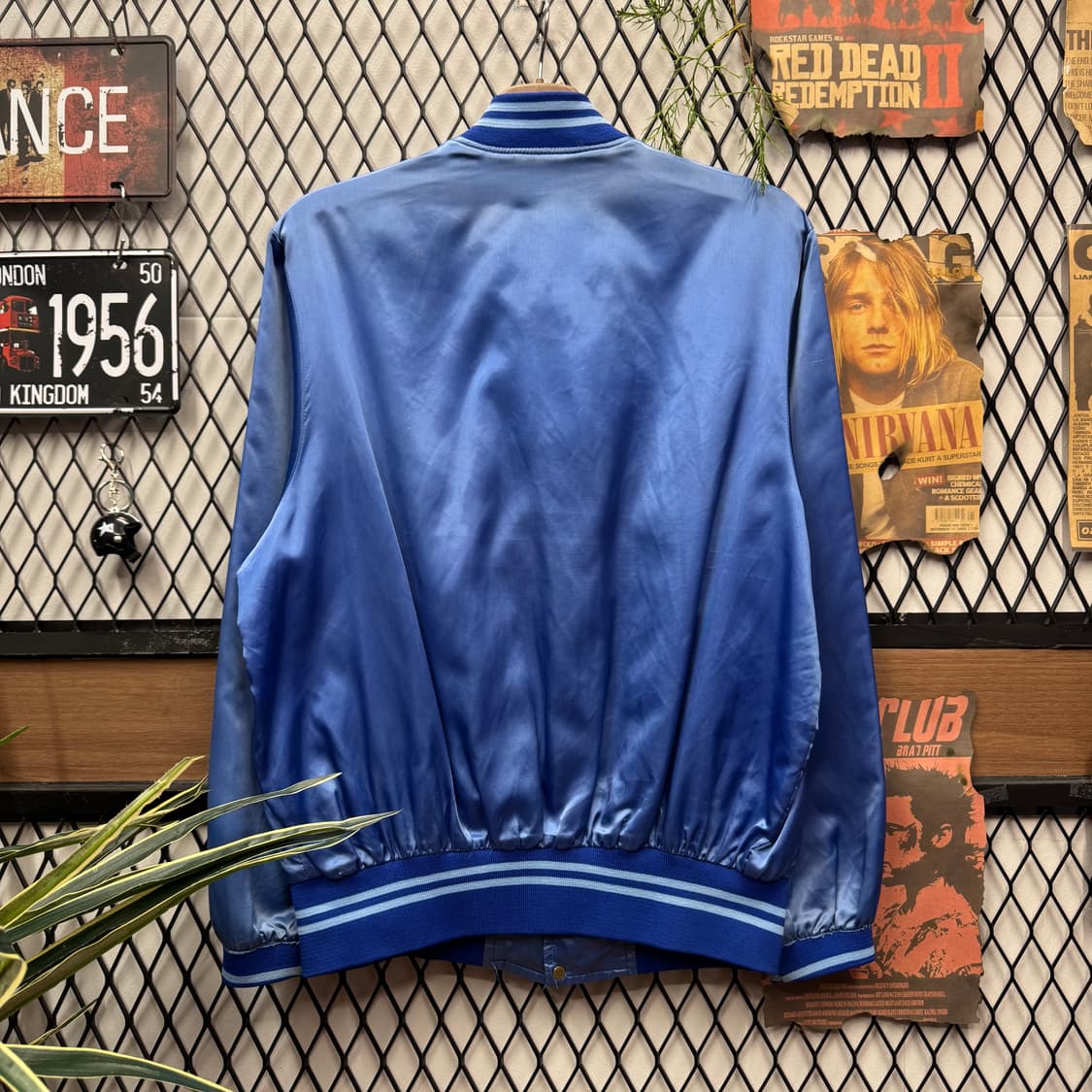 90s MLB 토론토 블루제이스 바시티자켓 전면 로고 포인트 블루 상품이미지2