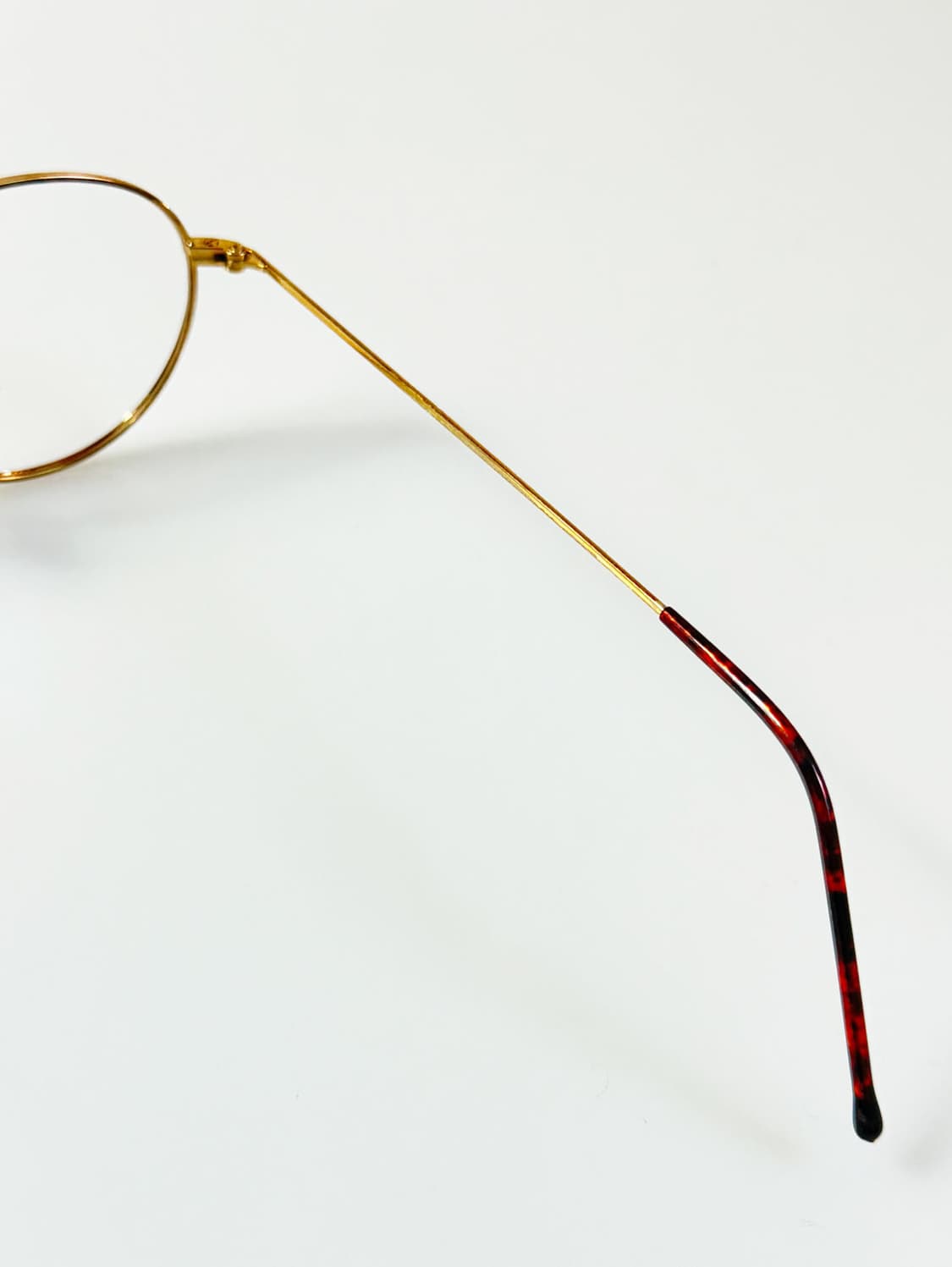 90s 유로피안 클래식 골드 브라운 마블 슬림 라운드 빈티지 안경 상품이미지6