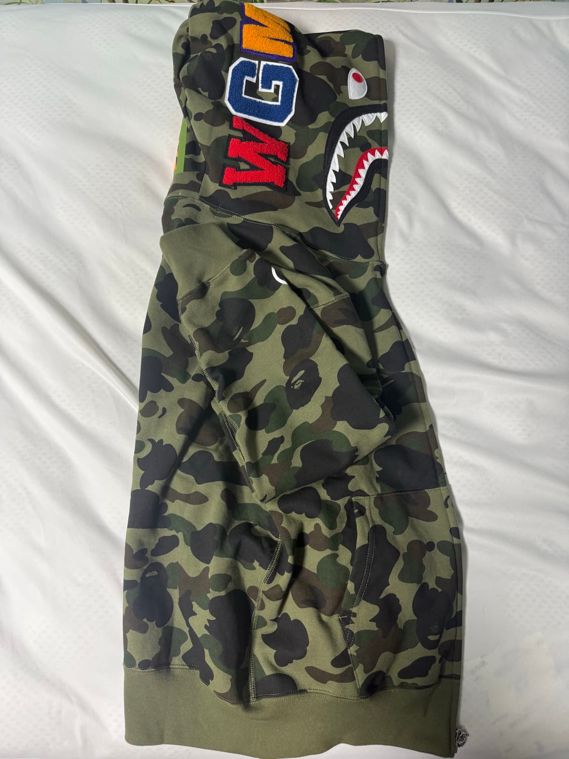 베이프 녹계 후드집업 M사이즈 판매 상품이미지2