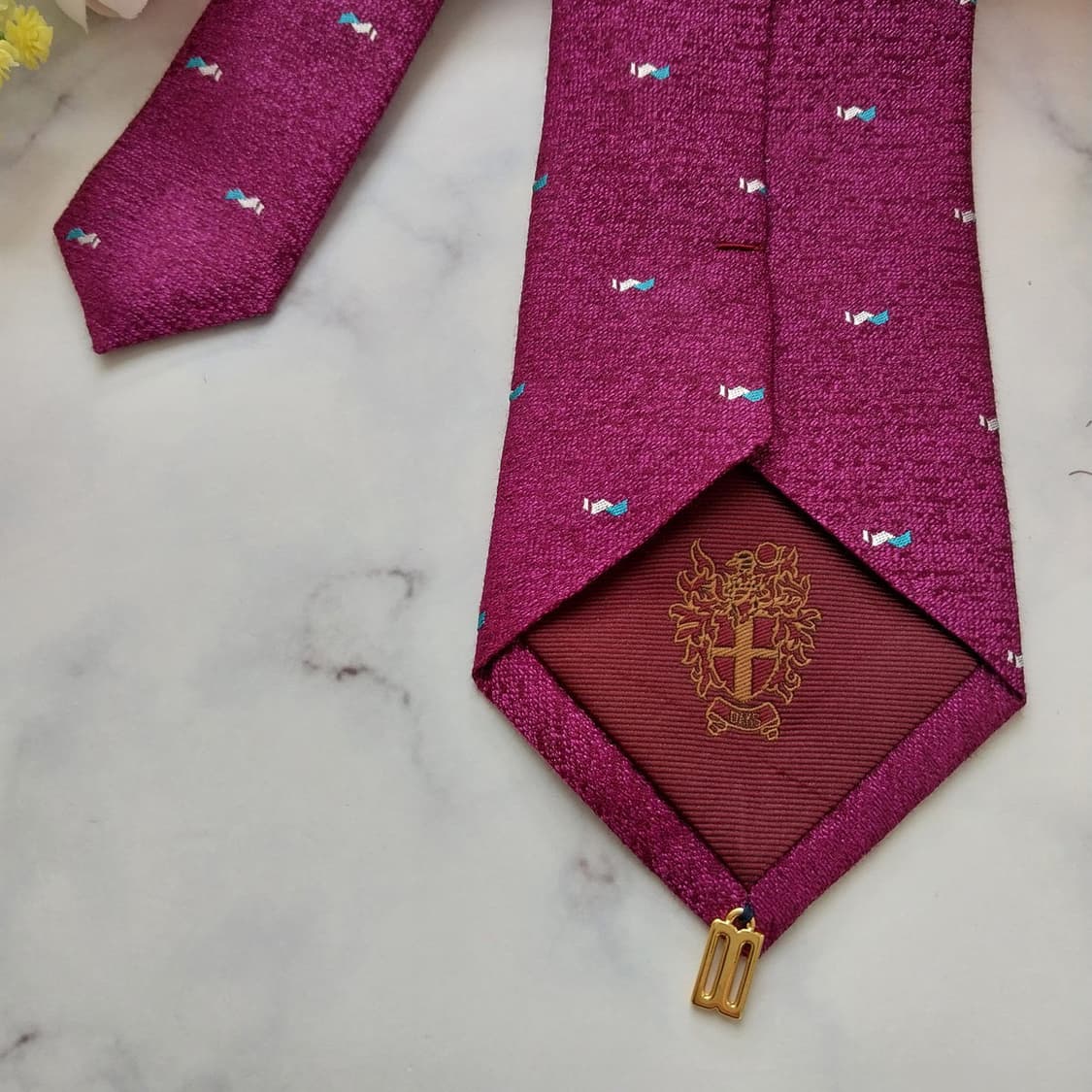 닥스 실크 퍼플 미세 패턴 넥타이 8.1cm A+등급 K1306
 상품이미지8