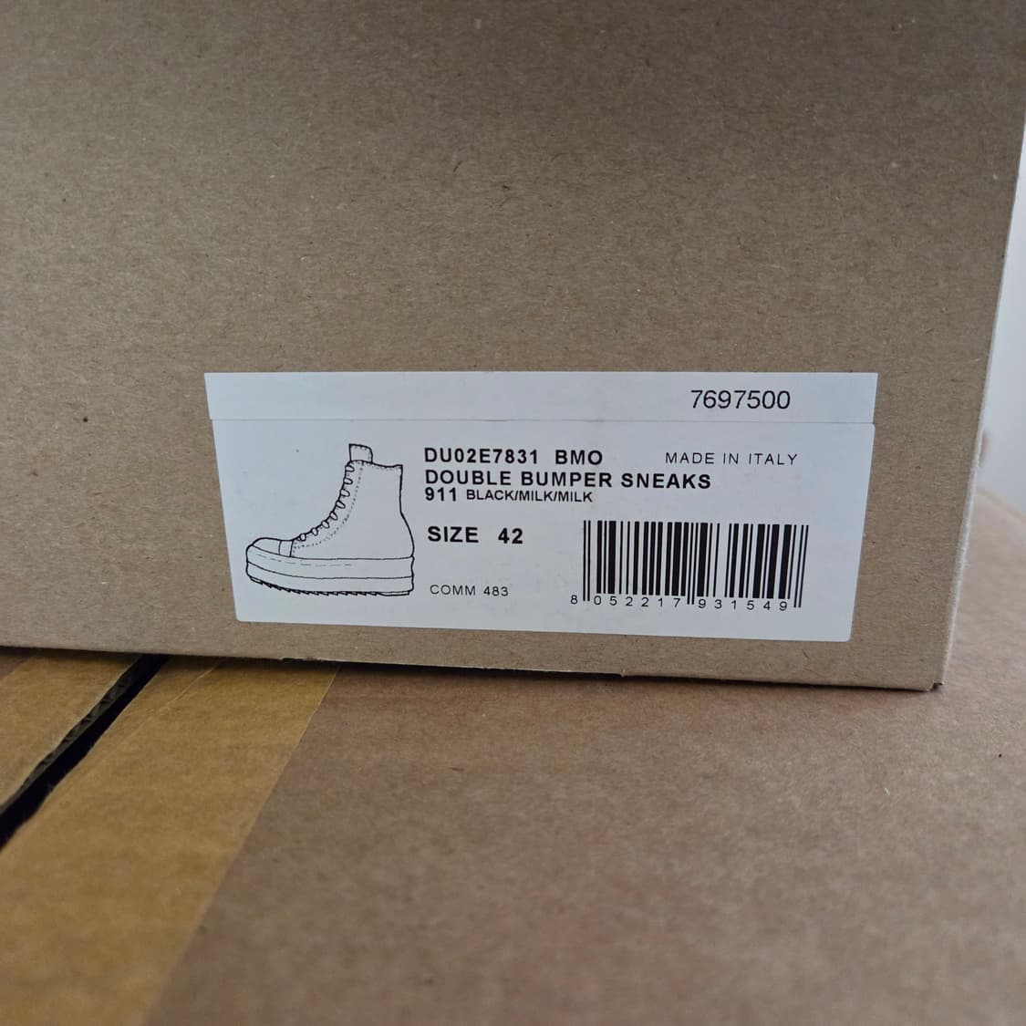 42)릭오웬스 더블범퍼 라몬즈 하이 상품이미지4