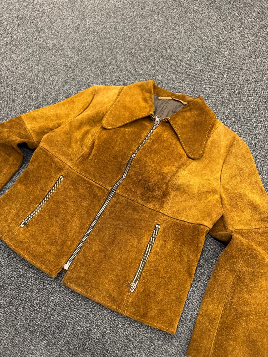 Vintage 여성 염소가죽 스웨이드 자켓 상품이미지2