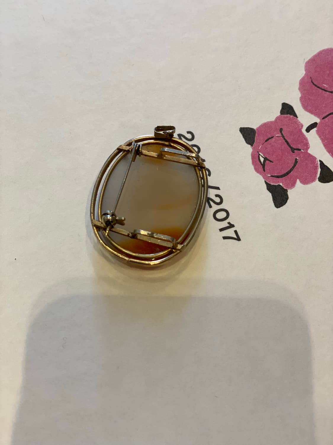 천연 마노석 빈티지 팬던트 겸 브로치 상품이미지6