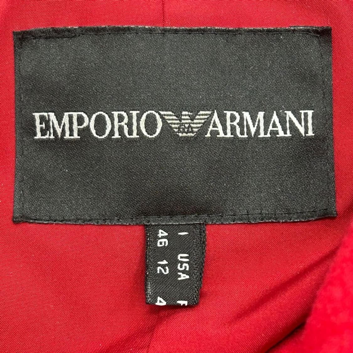 엠포리오 아르마니 레드 코트 US 12 상품이미지5