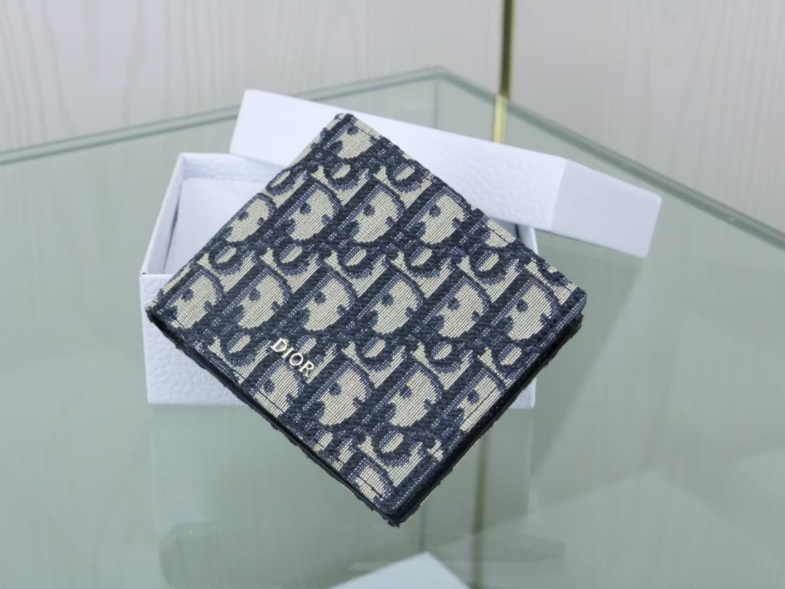 디올 컴팩트 지갑 베이지 & 블랙 디올 오블리크 자카드 상품이미지2