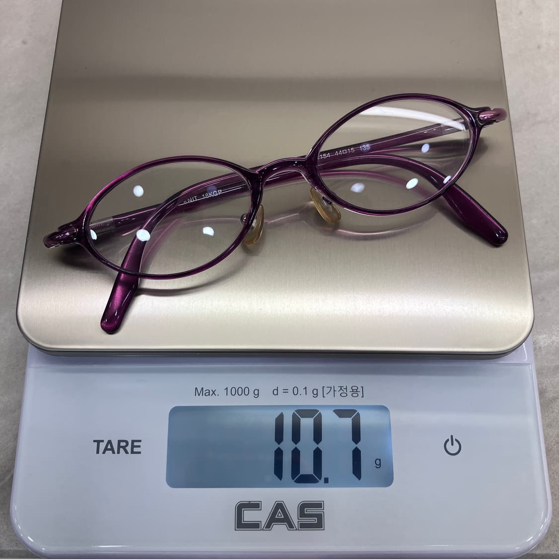 C79 KNIT 퍼플 클리어 긱시크 오벌 뿔테 안경 상품이미지8