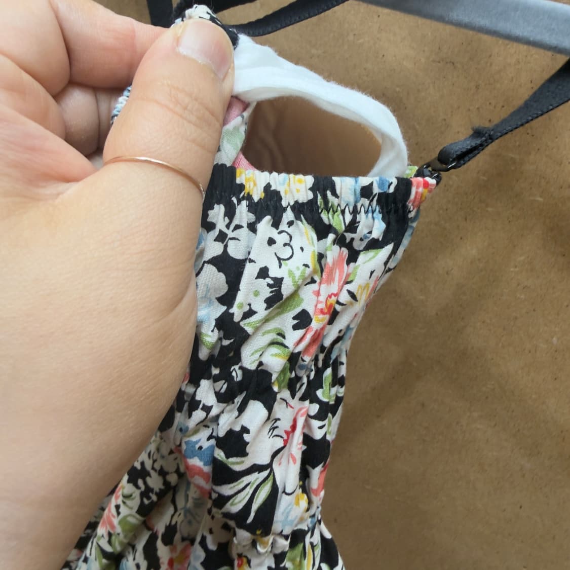 운나나쿨 빈티지 플라워 뷔스티에 브라탑  상품이미지4