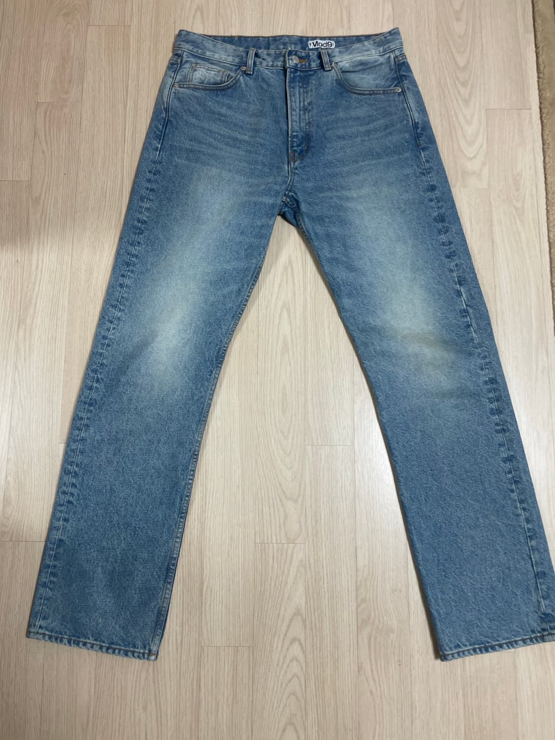 모드나인 웨스턴 워싱 데님팬츠 (1회착용) 상품이미지1