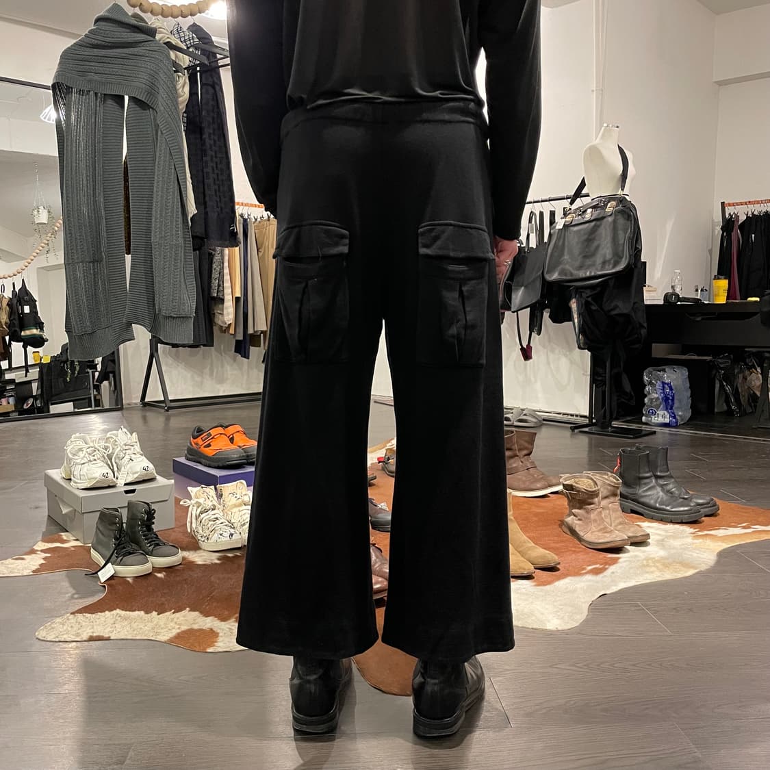 요지야마모토 크롭 와이드 팬츠 상품이미지4