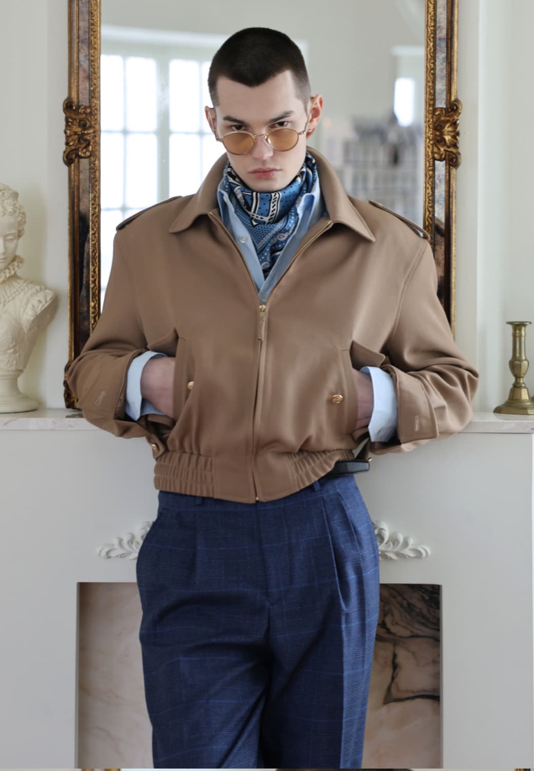 Carry over (캐리오버) 로빈 밀리터리 블루종 XL 상품이미지5