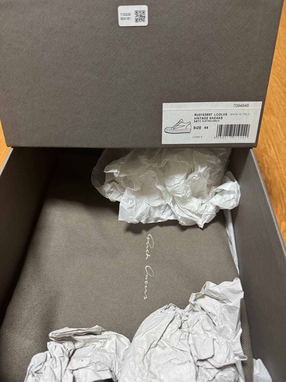 [44] 릭오웬스 레더 빈티지 스니커즈 더스트밀크  릭반스 상품이미지6