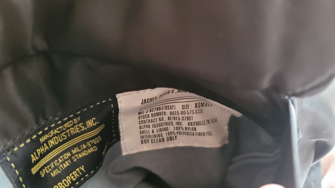 알파인더스트리 | ALPHA MA-1 FLIGHT JACKET 상품이미지5