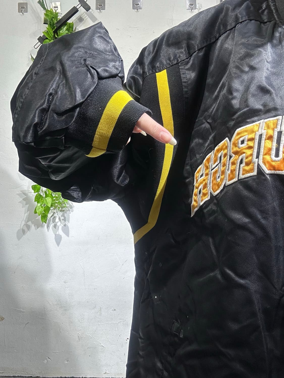 Nfl 블랙 피치버그 스틸러스 바시티 자켓 XL 상품이미지4