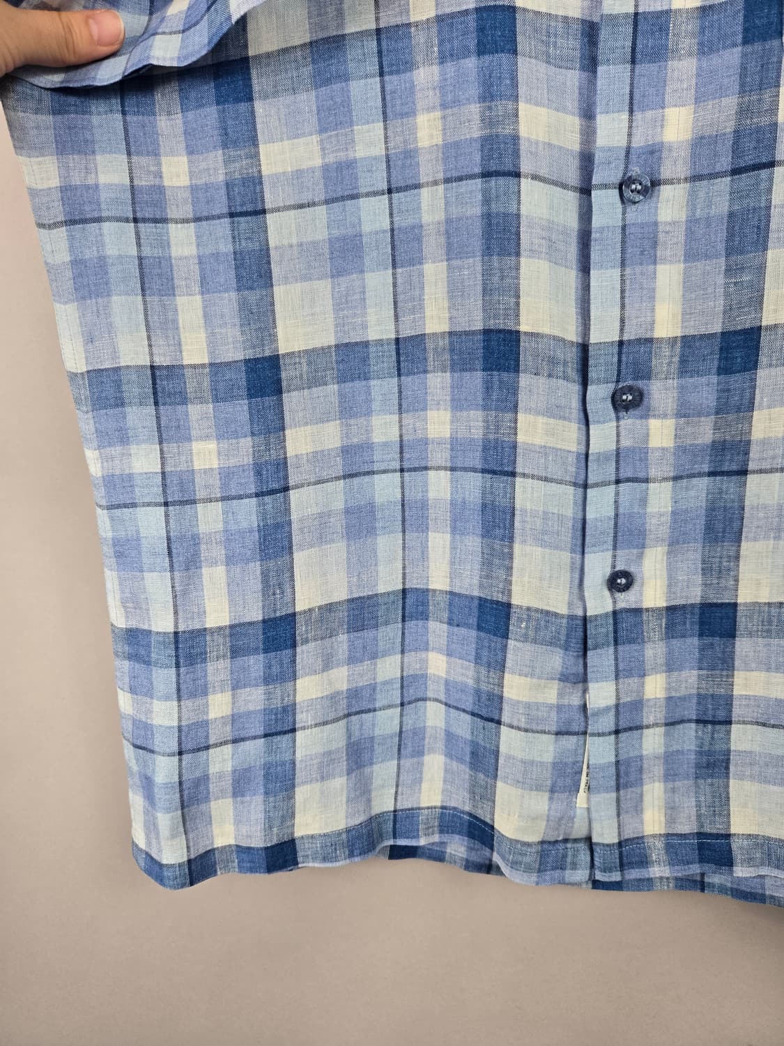 [무료배송]LANVIN 랑방 100 남성 린넨 마 100% 셔츠 정품 상품이미지6