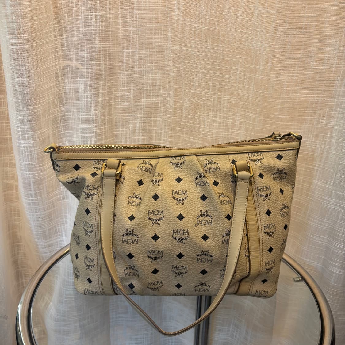 정품 MCM 비세토스 아이보리 숄더백      상품이미지4