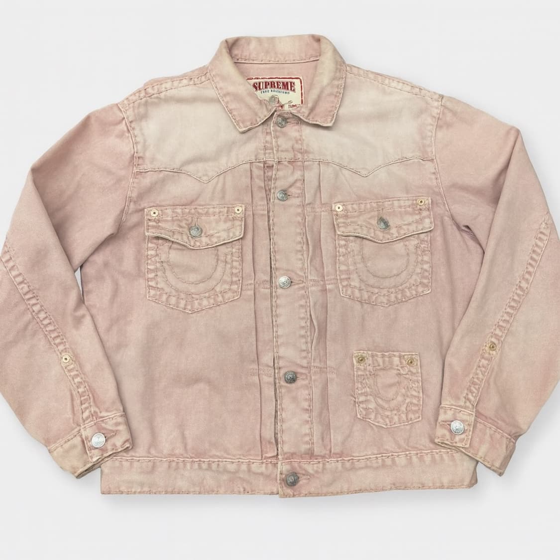 Supreme True Religion Denim Trucker 핑크 상품이미지1