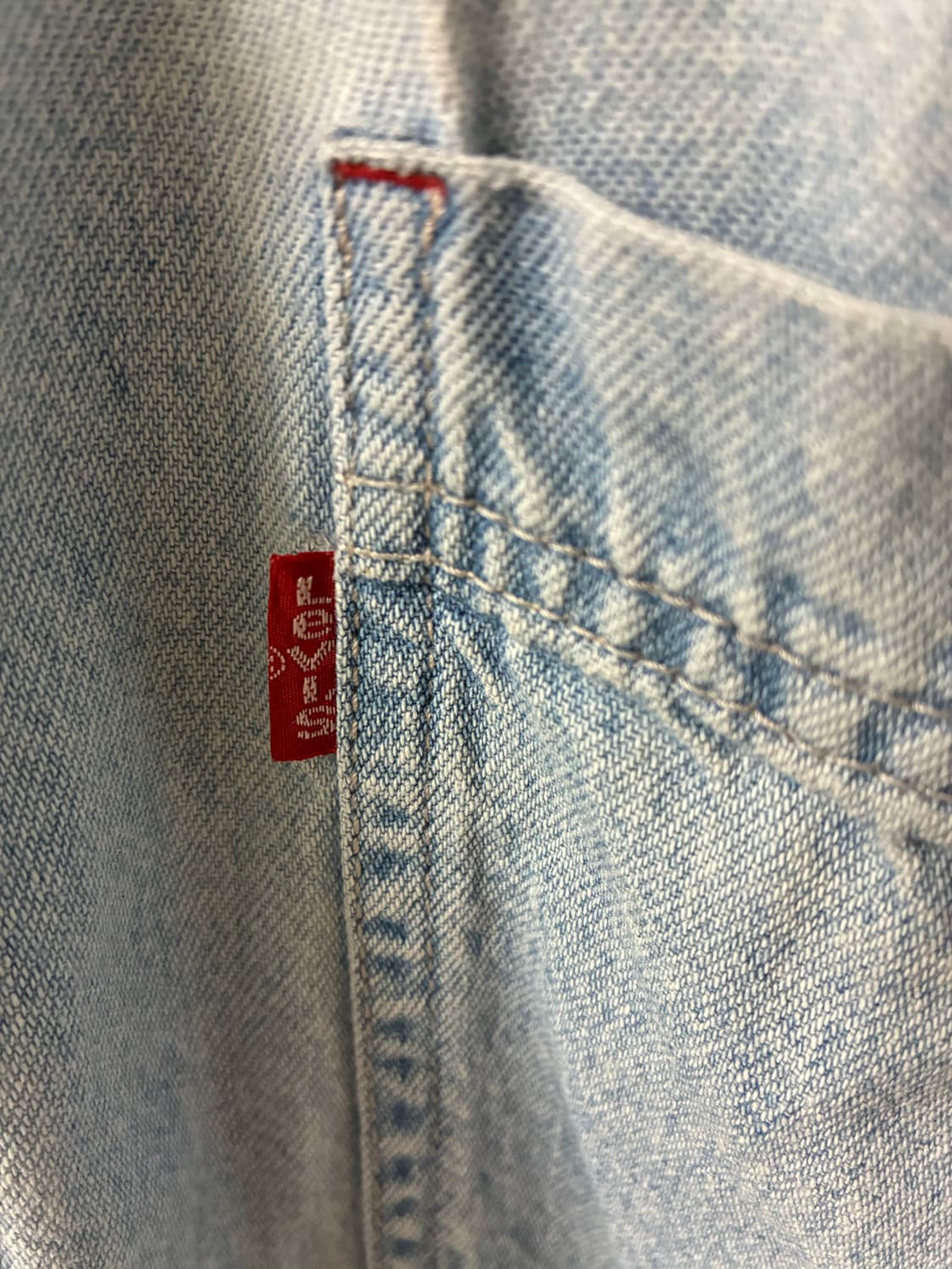 리바이스 워싱 데님 셔츠 웨스턴 셔츠 연청 M 상품이미지7