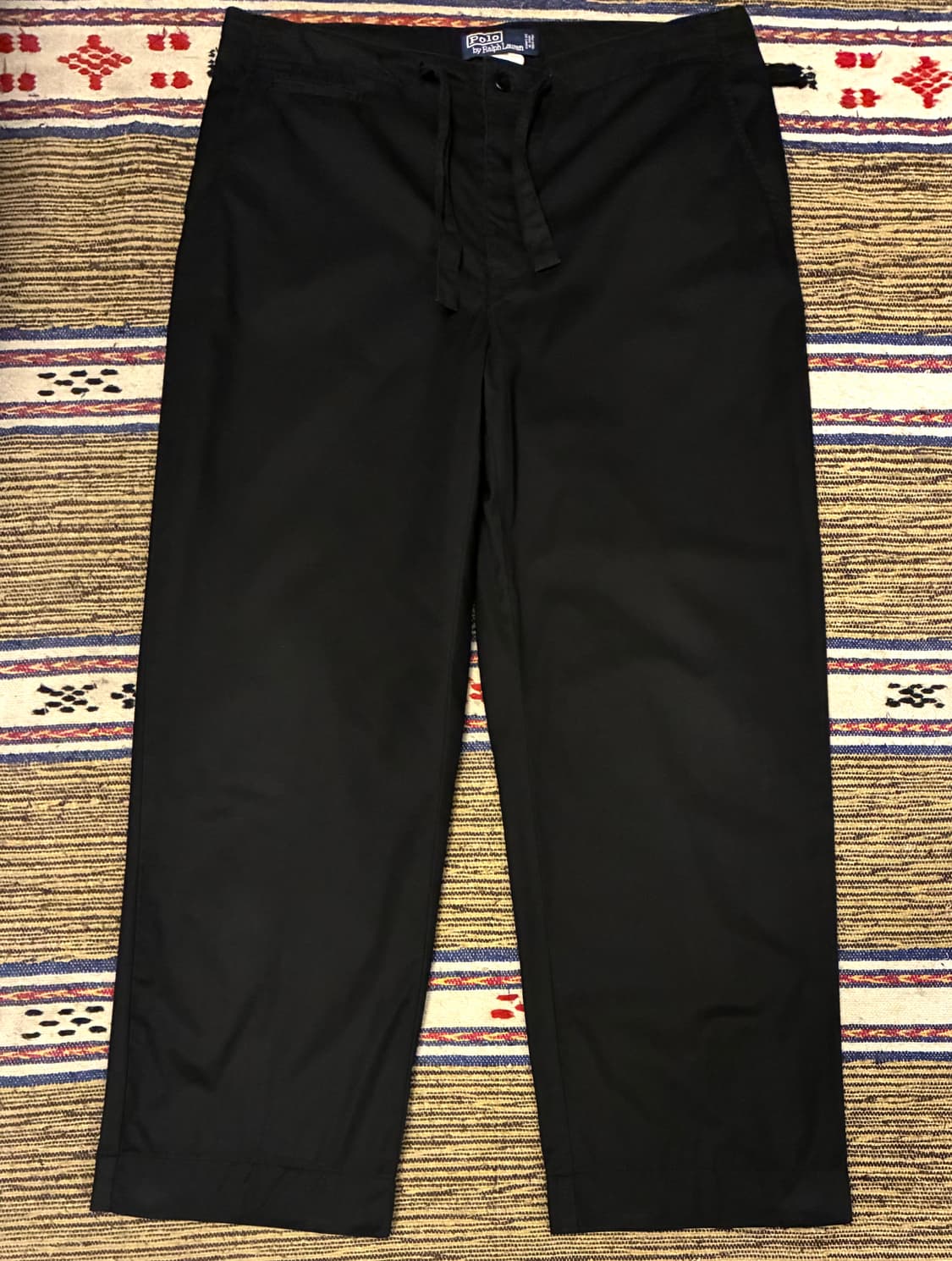 (32~36)00s 폴로랄프로렌 코튼 치노 스트랩 이지팬츠 블랙 상품이미지1