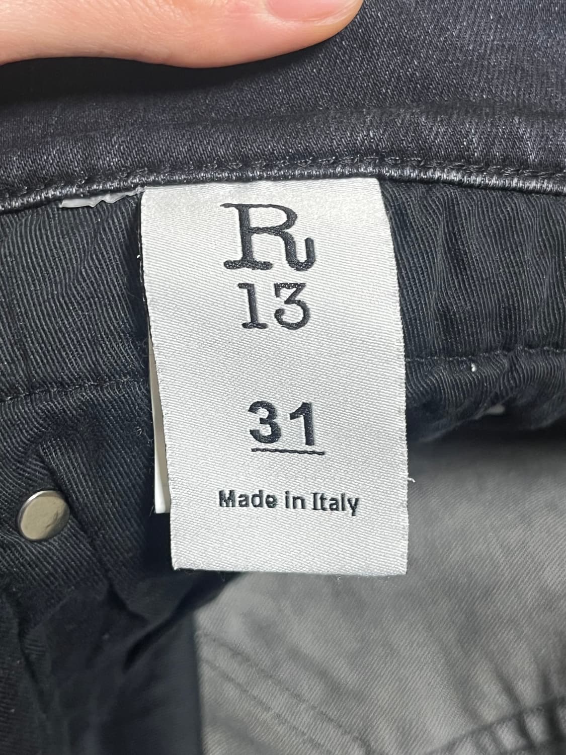 R13 데님 팬츠 블랙 31사이즈 상품이미지5