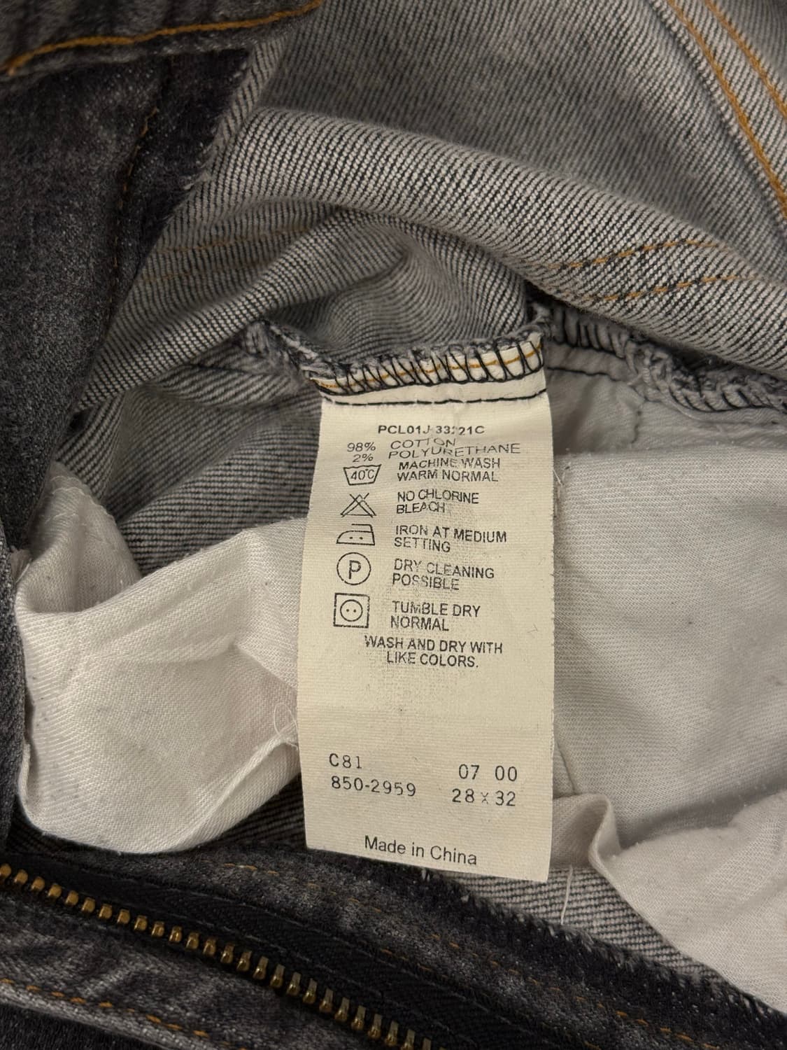 00s Levi's 850 Orange Tab Bootcut Grey D 상품이미지7