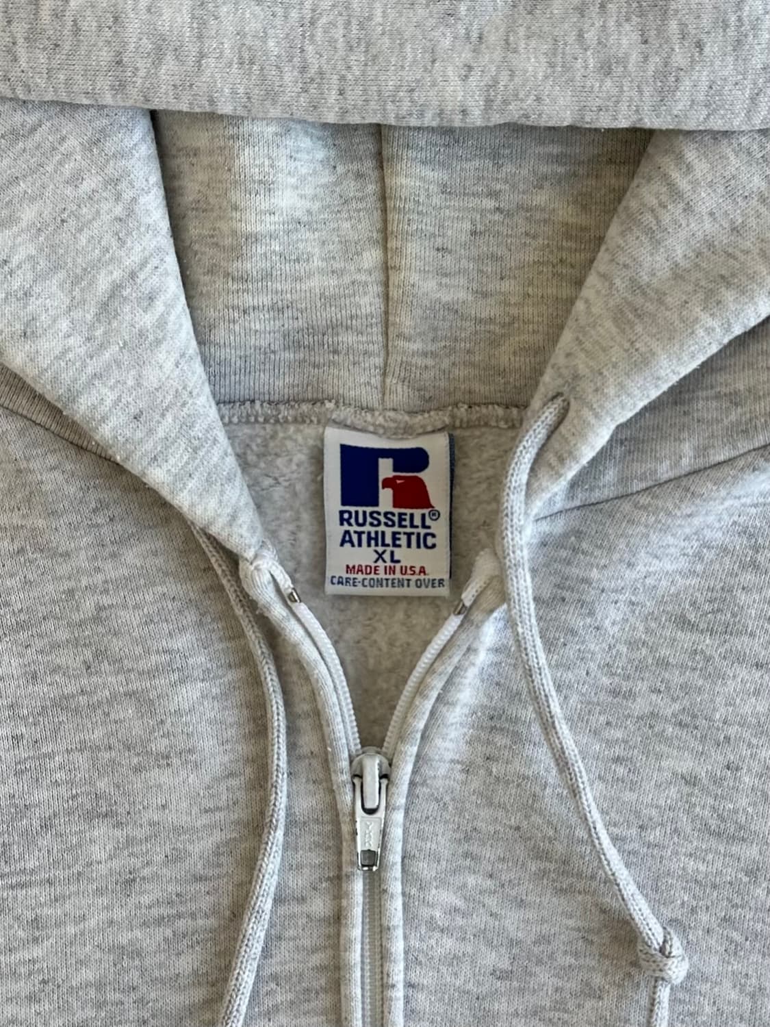 90s 빈티지 러셀 후드집업 밝은그레이 XL USA 상품이미지6