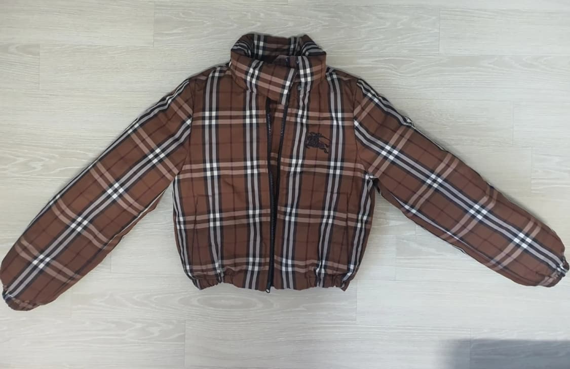 버버리 체크 숏패딩 XXS 상품이미지1