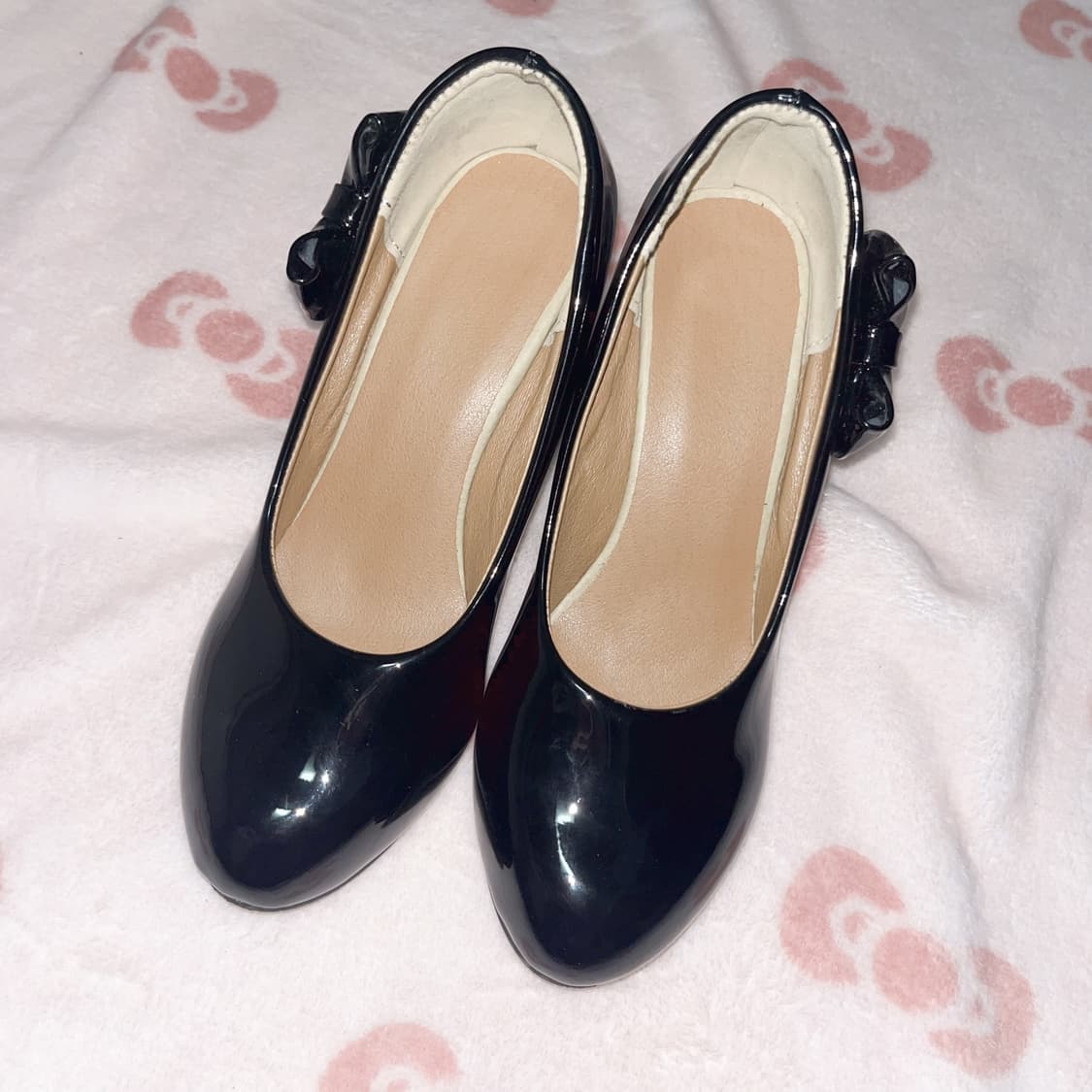 지뢰계 갸루 하트 리본 구두 블랙 일본빈티지 상품이미지5