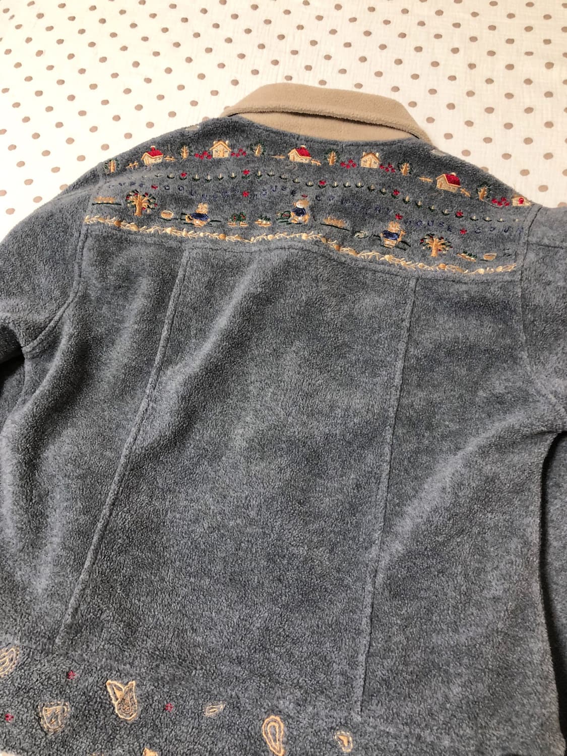 빈티지 모리 자수 후리스 자켓 상품이미지4