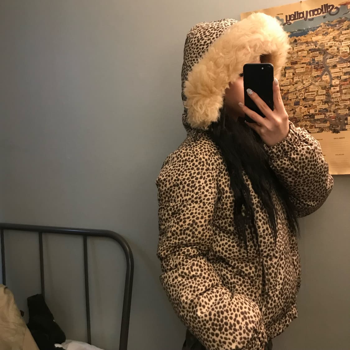 Moschino 모스키노 갸루 레오파드 퍼 패딩 상품이미지3