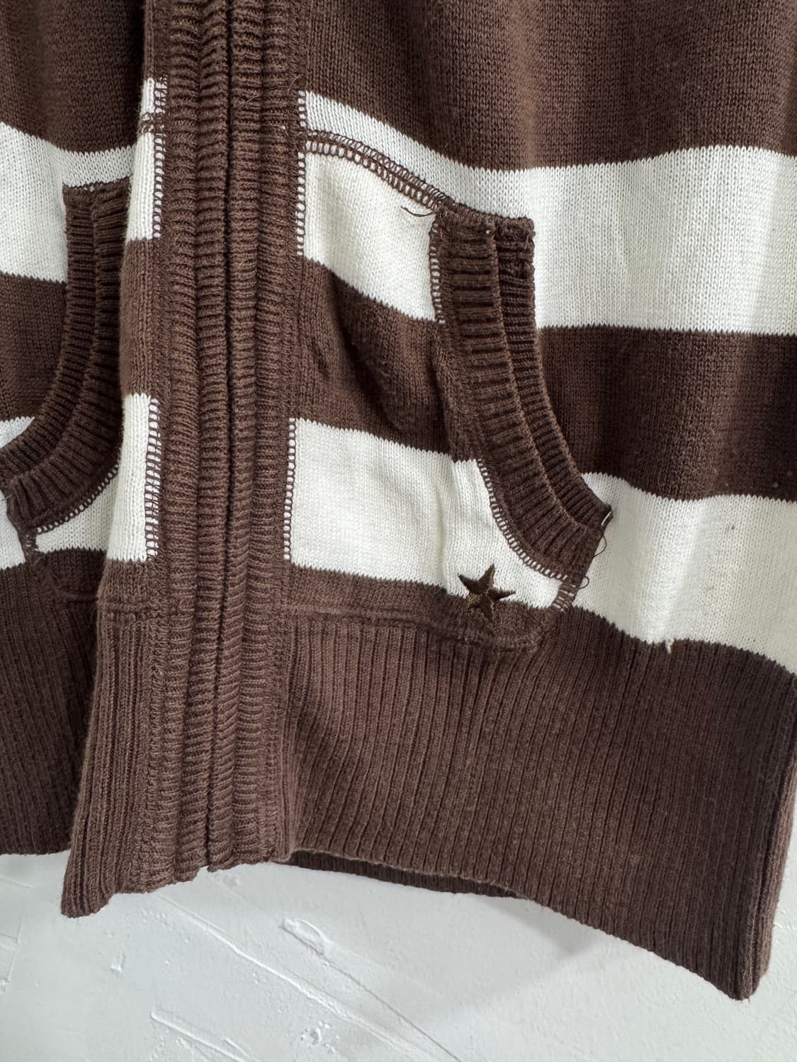 garage brown stripe hood zipup 상품이미지3
