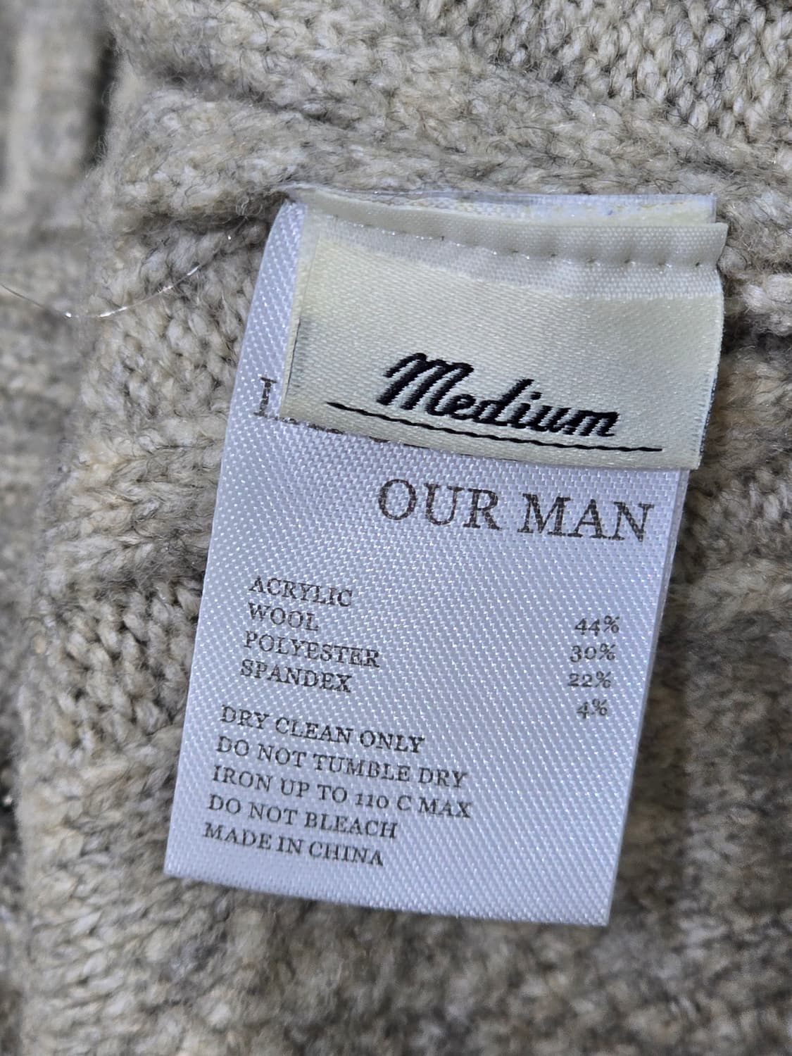 라퍼지스토어 케이블 후드 니트 집업 M 상품이미지2