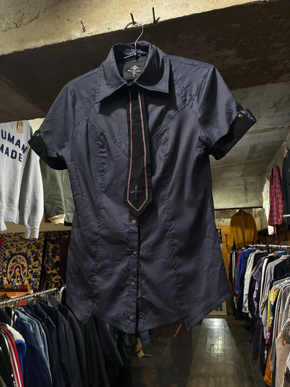 Ozz Croce 오즈온 넥타이 포인트 셔츠 상품이미지1