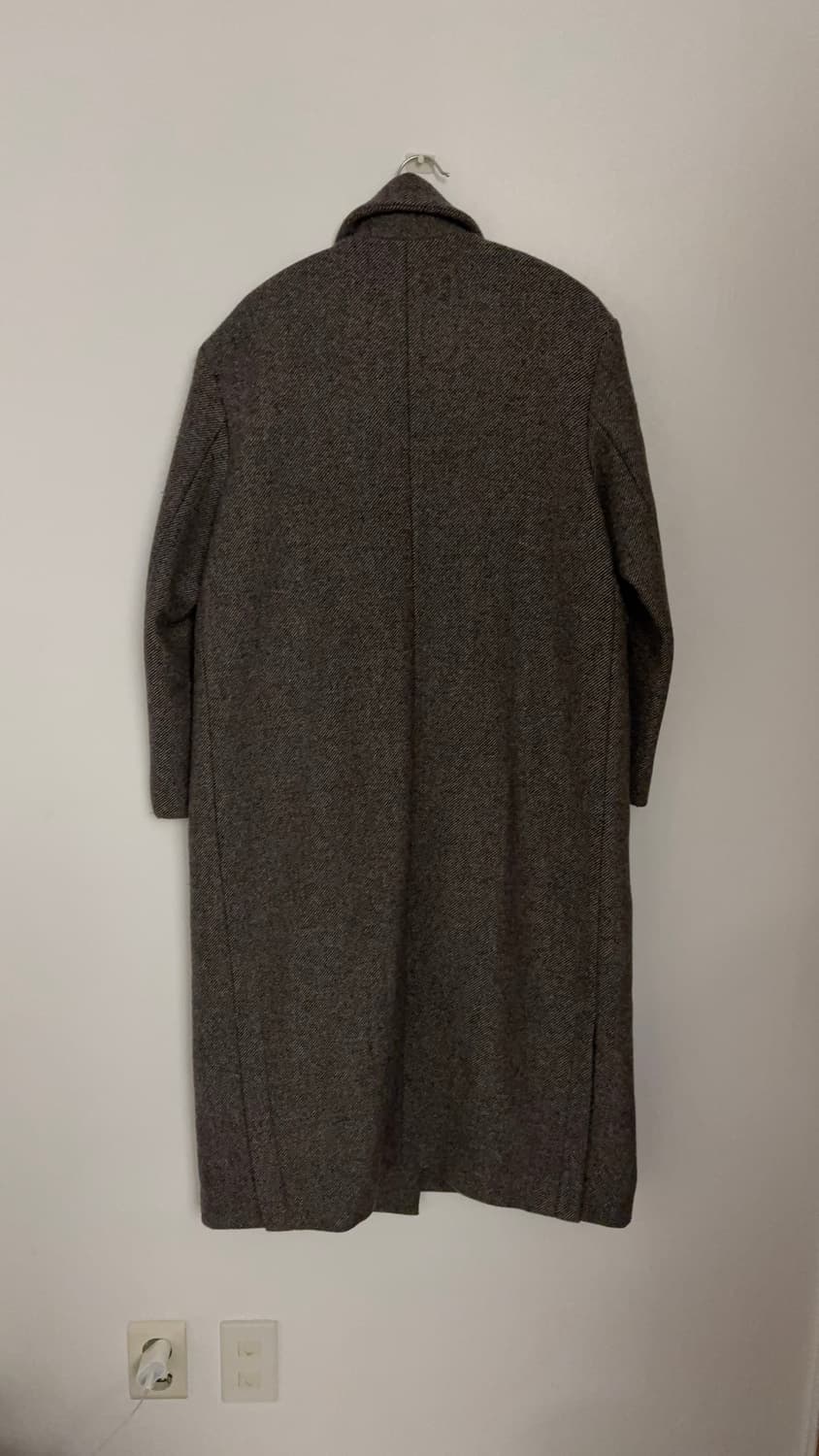 헤링본 롱 더블 코트 상품이미지2