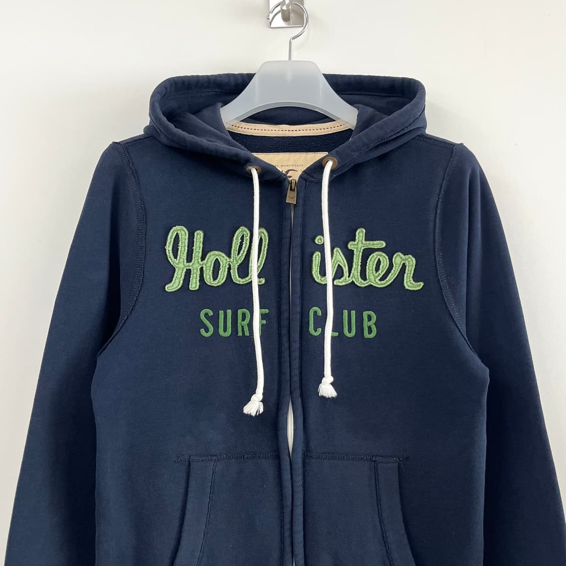 홀리스터 자수로고 네이비 후드집업 상품이미지4