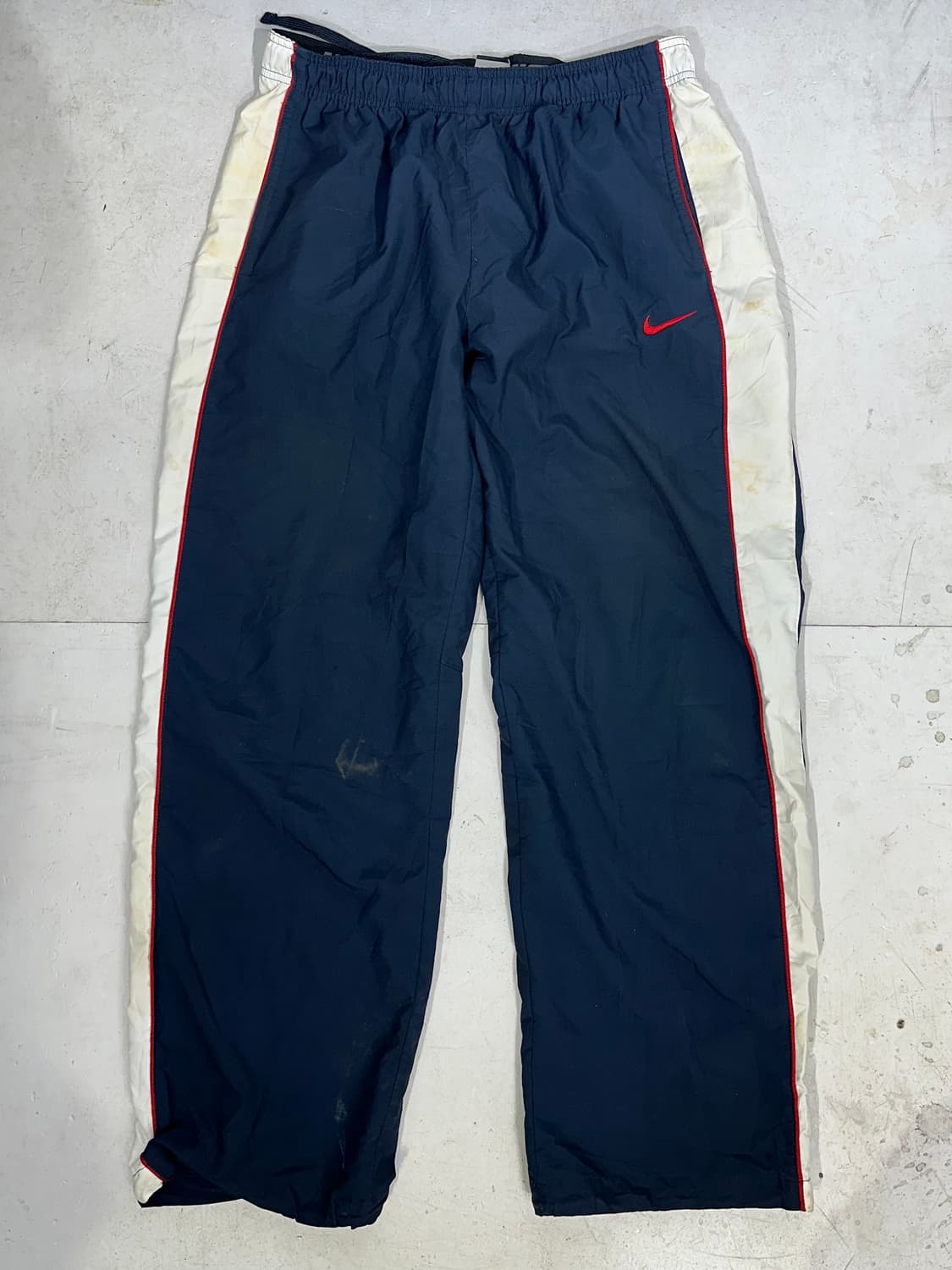 나이키 네이비 화이트 사이드 라인 와이드 팬츠 XL 상품이미지4