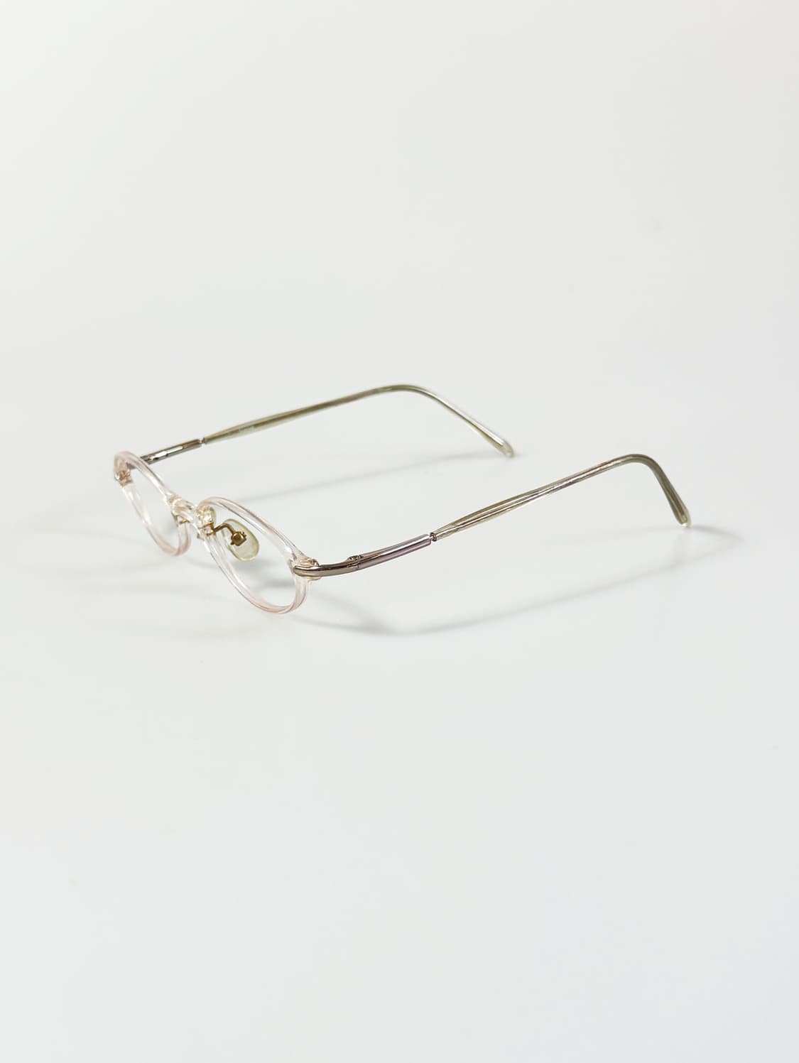 90s Legend 클리어 뿔테 오벌 프레임 빈티지 안경 상품이미지3