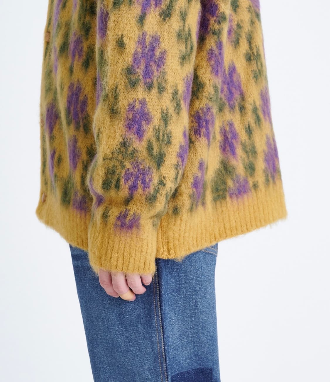 니들스 모헤어 가디건 S 옐로우 상품이미지4