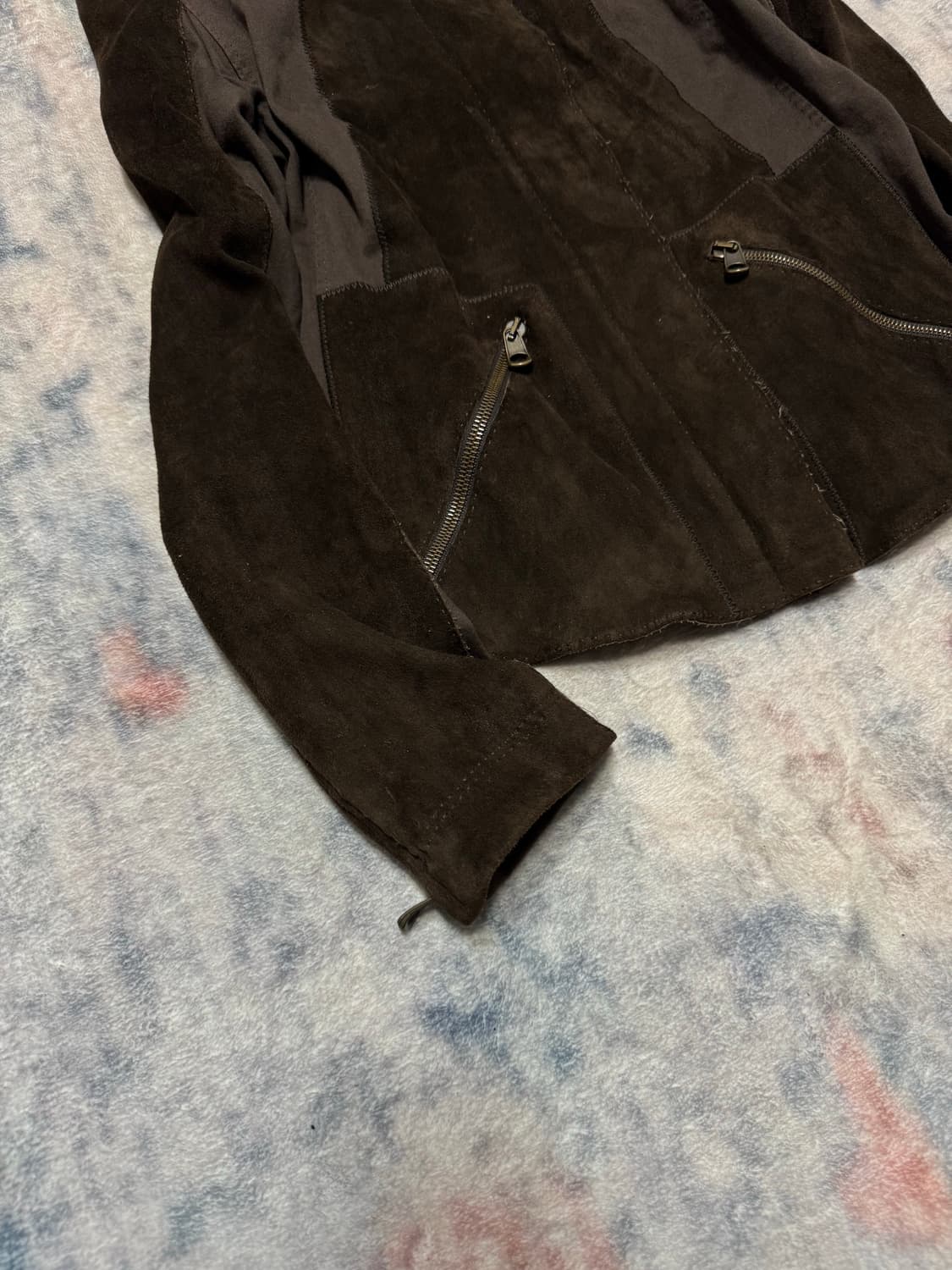 Donna karan brown trimming swede leather 상품이미지5