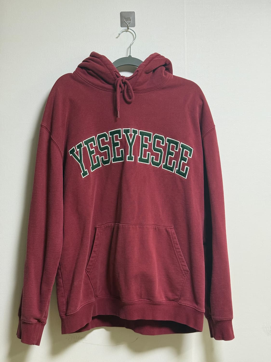 [XL] 예스아이씨 버건디 후드티 상품이미지1