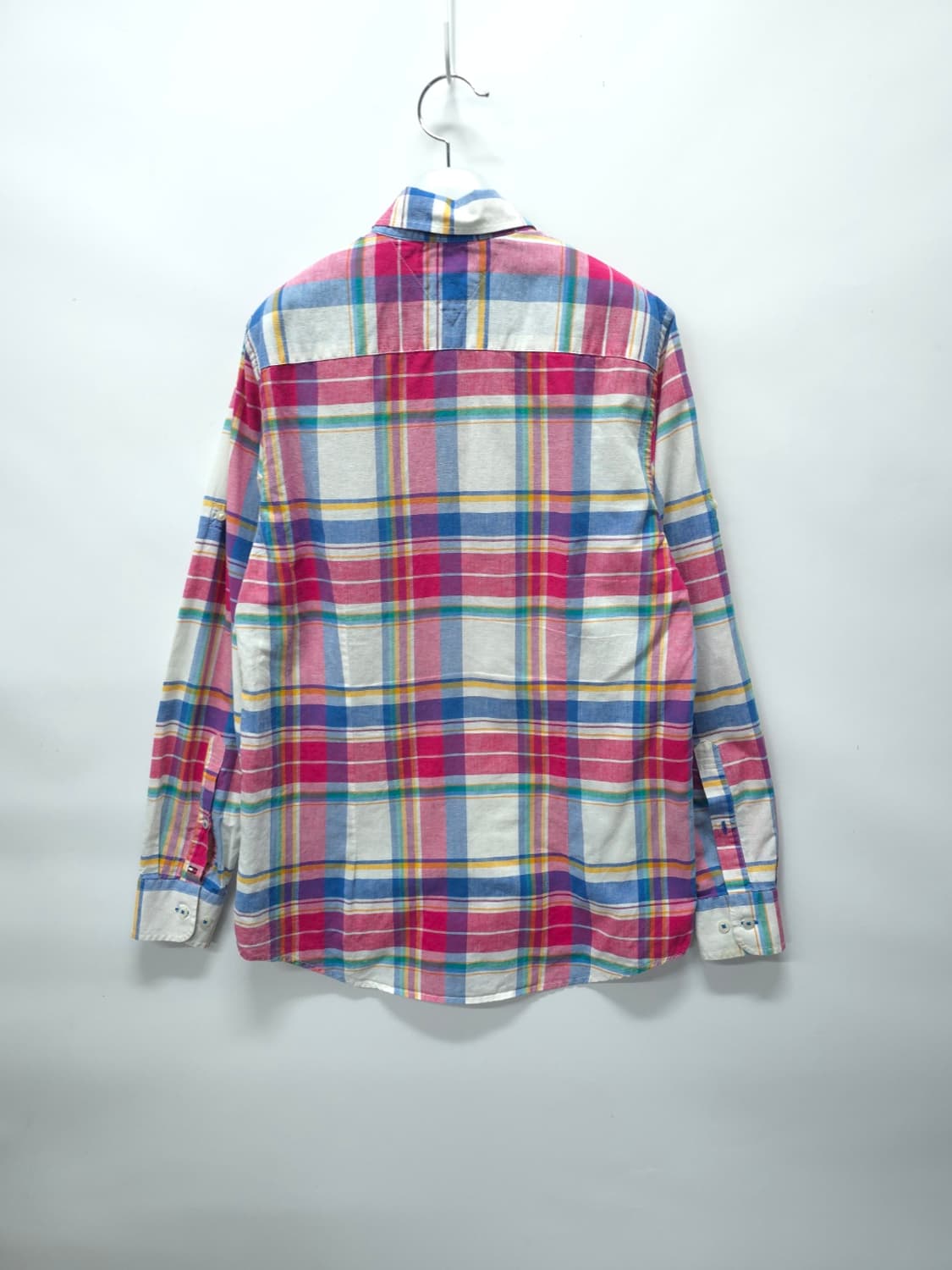 ​타미힐피거 코튼 린넨 체크 롤업 셔츠 (95~100) 상품이미지6