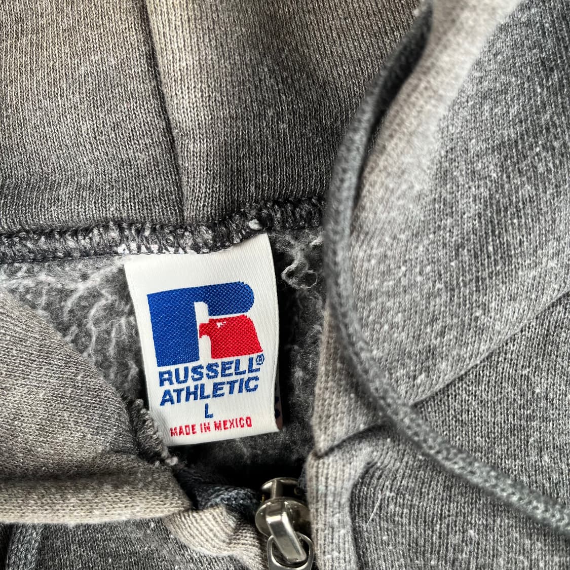 빈티지 러셀 애슬래틱 후드집업 페이디드 그레이 상품이미지3