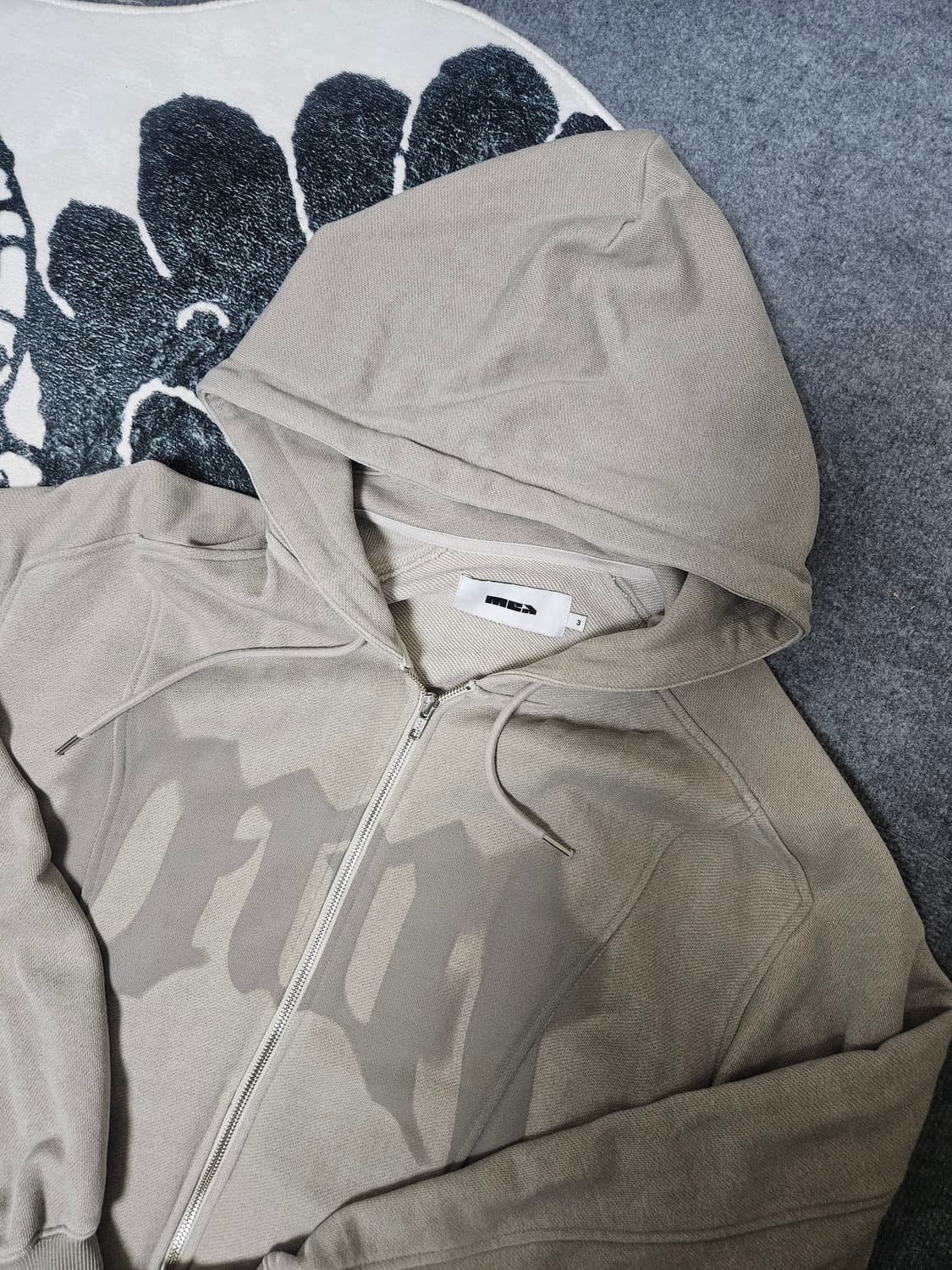 메아 스터드 프린팅 후드집업 3사이즈 상품이미지5