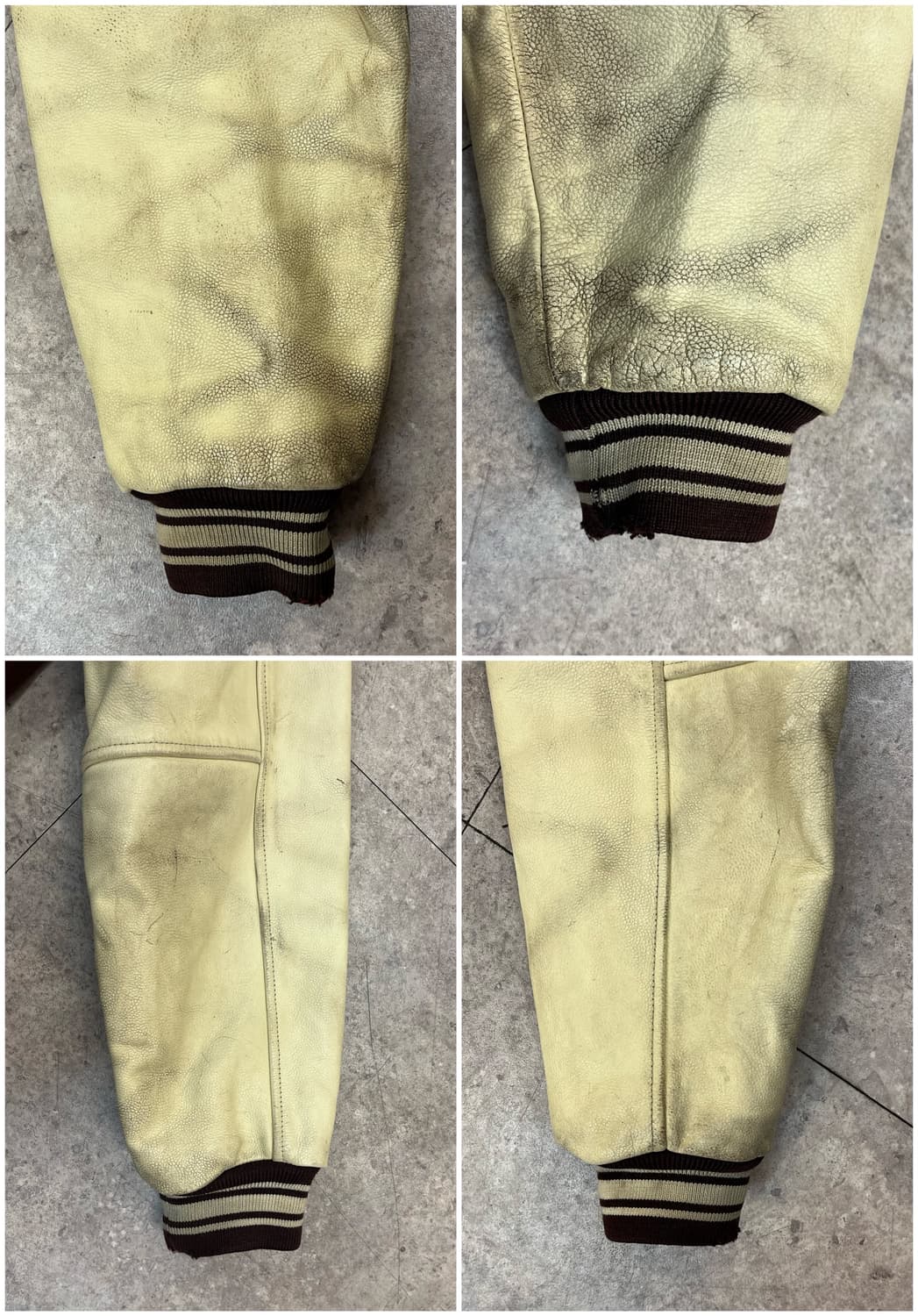 게스 울 소가죽 스타디움 자켓 버건디 95 #csz3242 상품이미지10