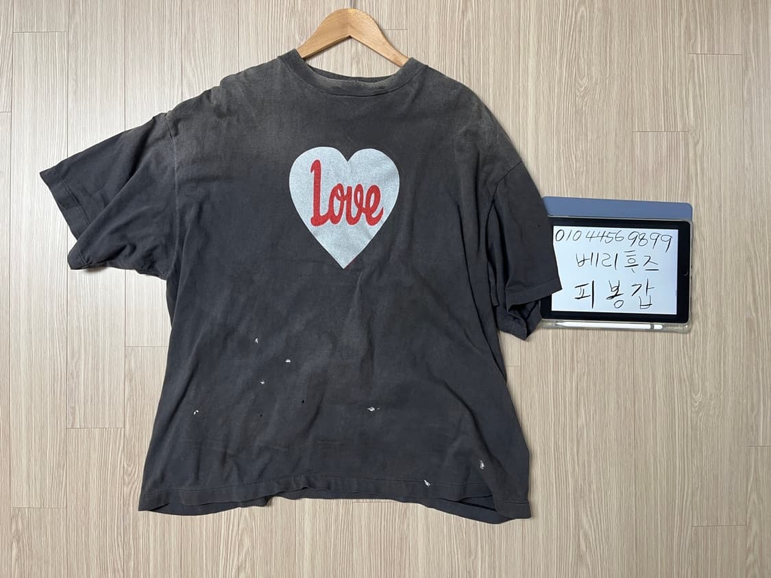 (XXL) 세인트미카엘/세인트마이클 하트 러브 반팔 티셔츠 상품이미지1