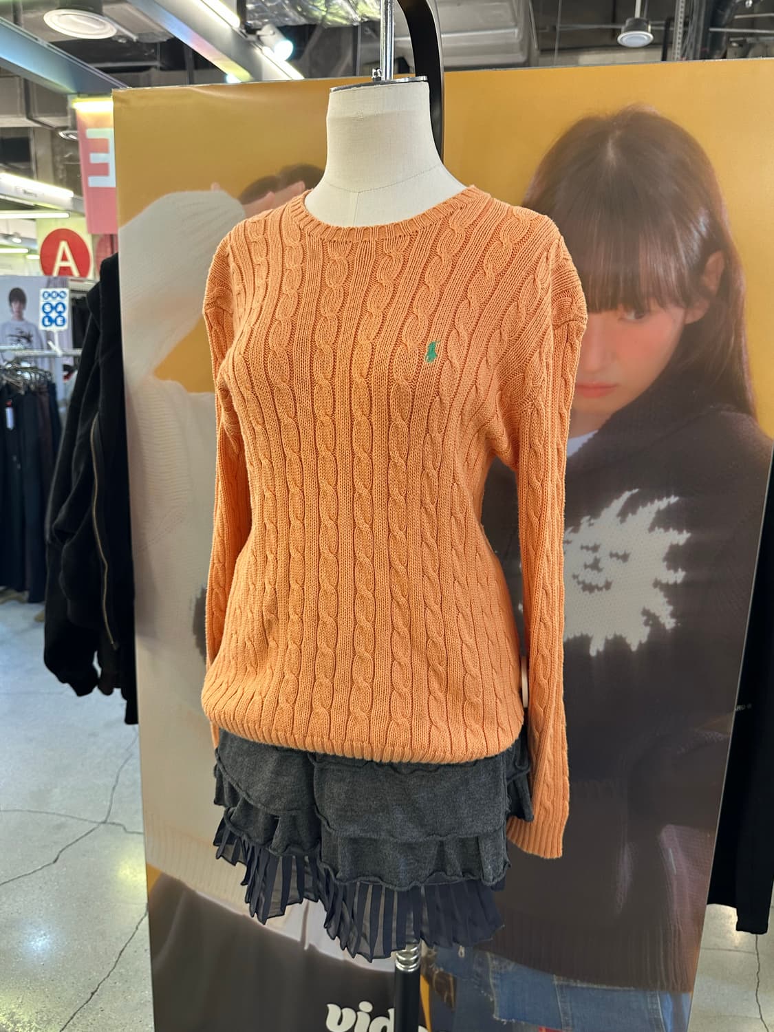 POLO 폴로 오렌지 케이블니트💯 상품이미지1