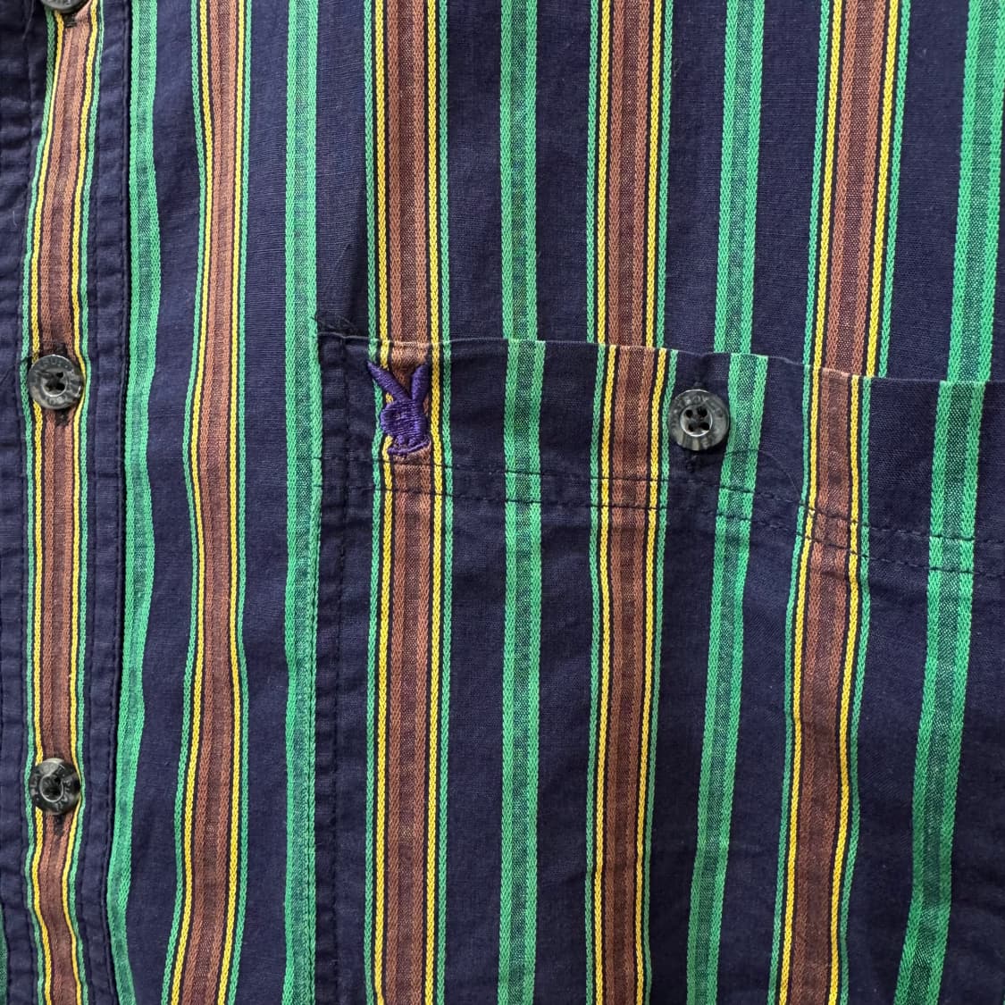 90s 플레이보이 스트라이프 셔츠 (XL) 상품이미지2