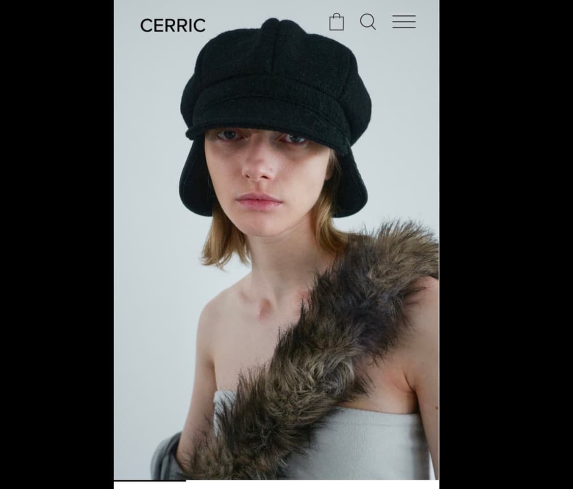 세릭 울 뉴스보이 캡 차콜 상품이미지2