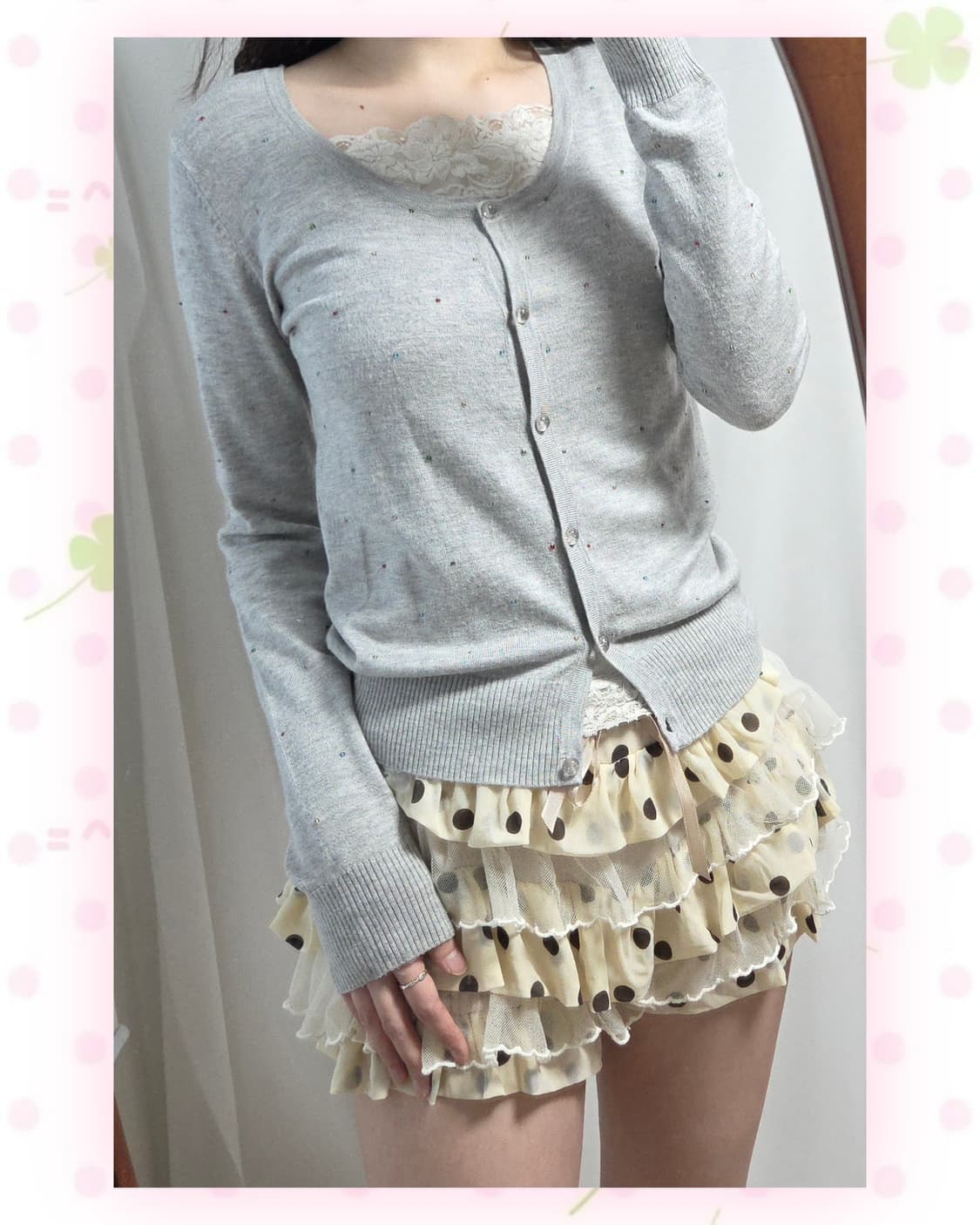 그레이 비즈 가디건 상품이미지1